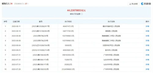 恒大集團被強執2.9億,累計被執行44億